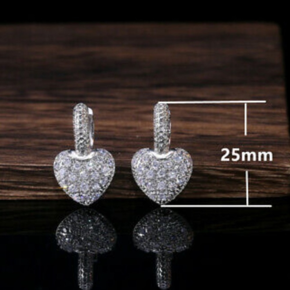 New Sterling silver Heart Earrings - Picture 6 of 8